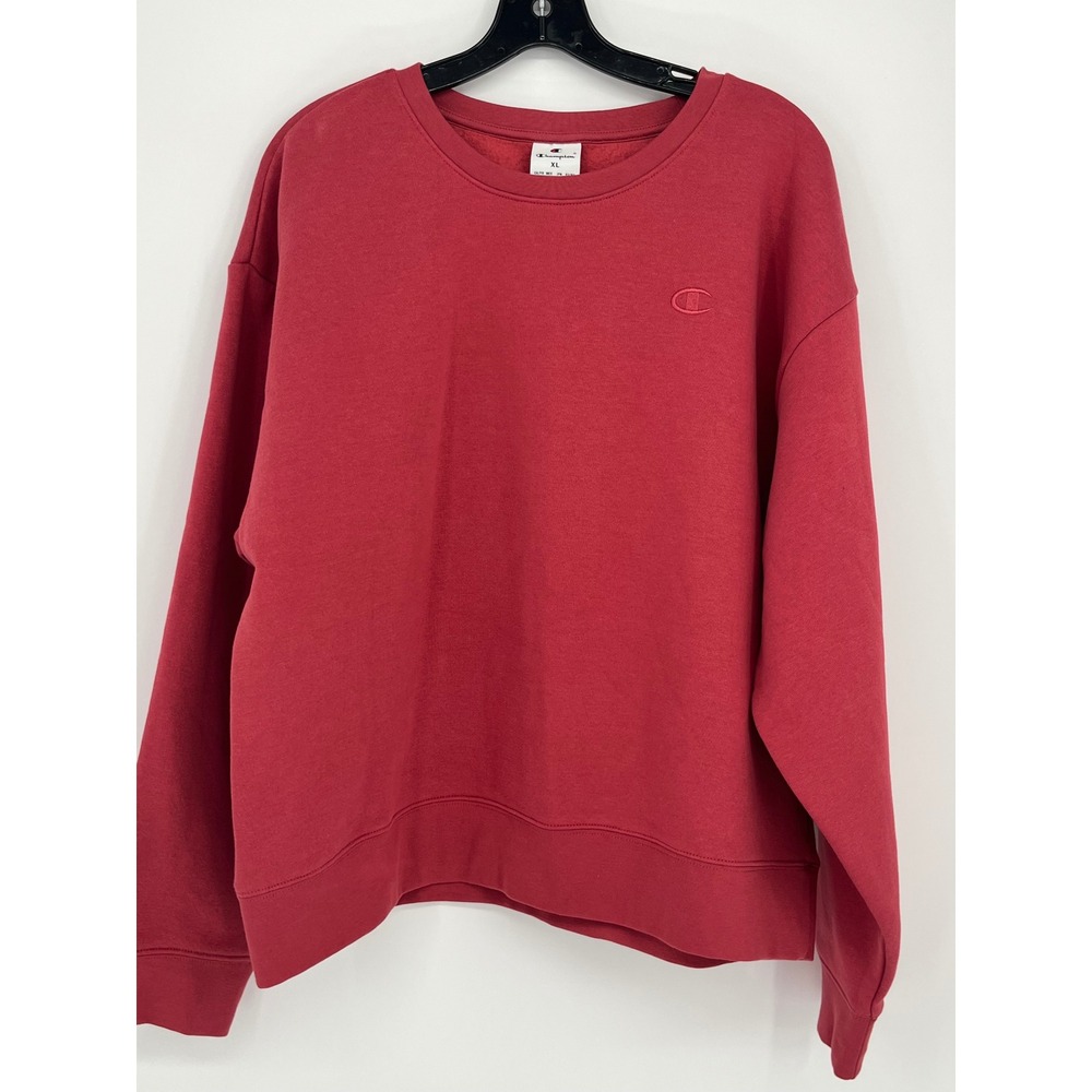 Champion Crewneck Sweatshirt Fleece Pullover XL Redwood Active Unisex Style Gym